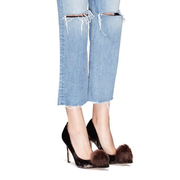 NWT Sam Edelman Haroldson pom velvet pumps - Picture 2 of 6